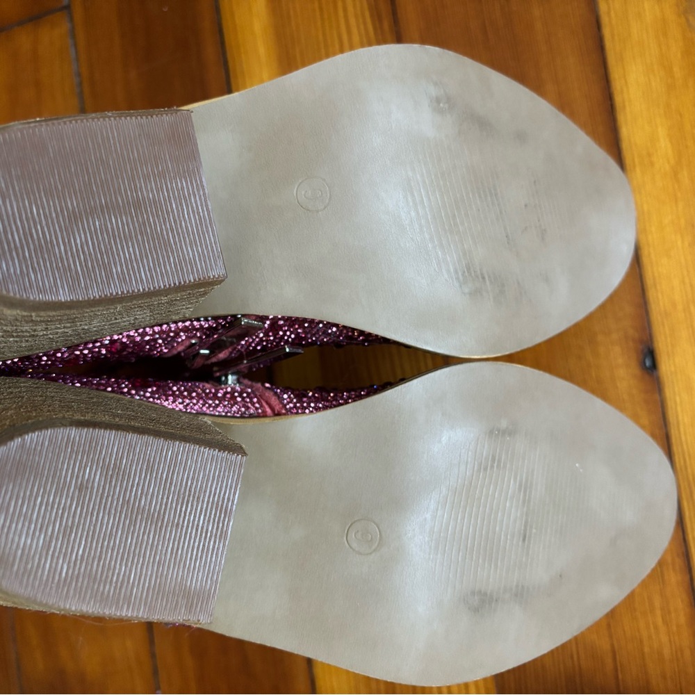Pink Rhinestone Ankle Boots - Picture 5 of 7